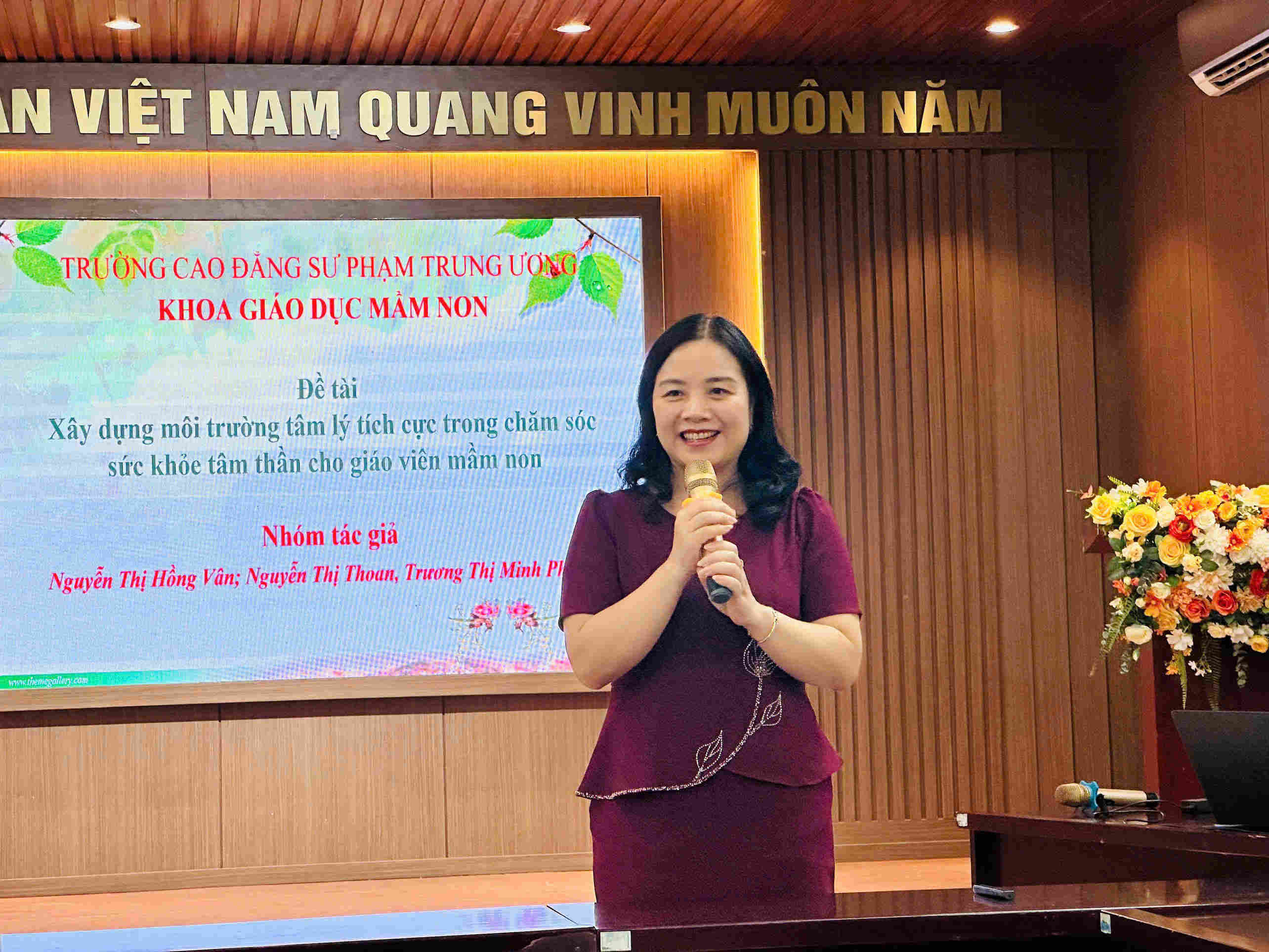 TẬP HUẤN CHUYÊN ĐỀ: “XÂY DỰNG MÔI TRƯỜNG TÂM LÝ TÍCH CỰC TRONG CHĂM SÓC SỨC KHỎE TÂM THẦN CHO GIÁO VIÊN MẦM NON”